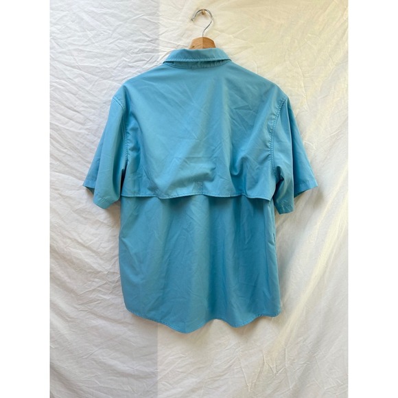 Lot of 2 LB Tech Fishing Shirt Short Sleeve Button Down Outdoor Camp Mens Medium - Picture 2 of 10